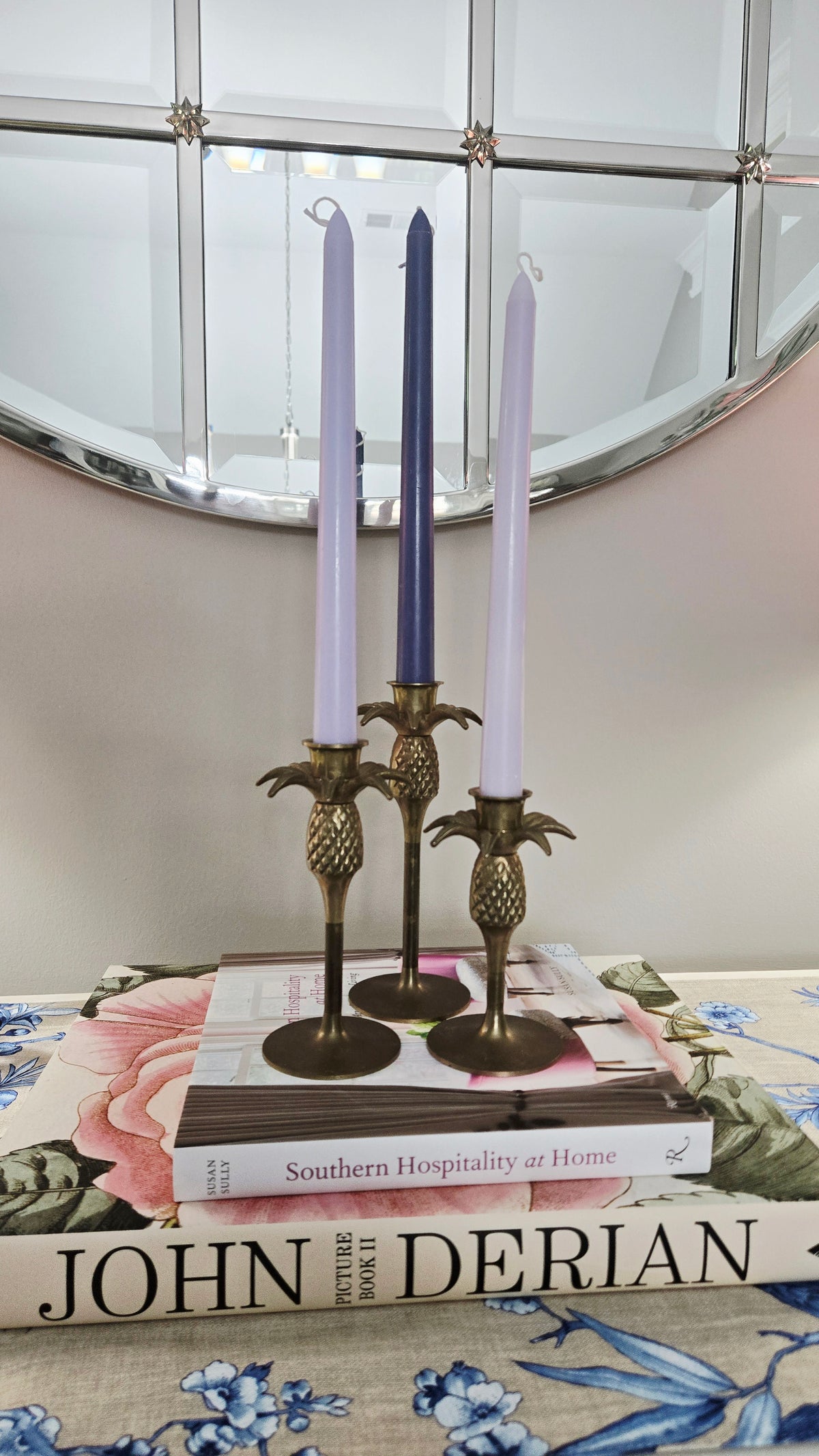 Vintage Brass Candlesticks - set of 3